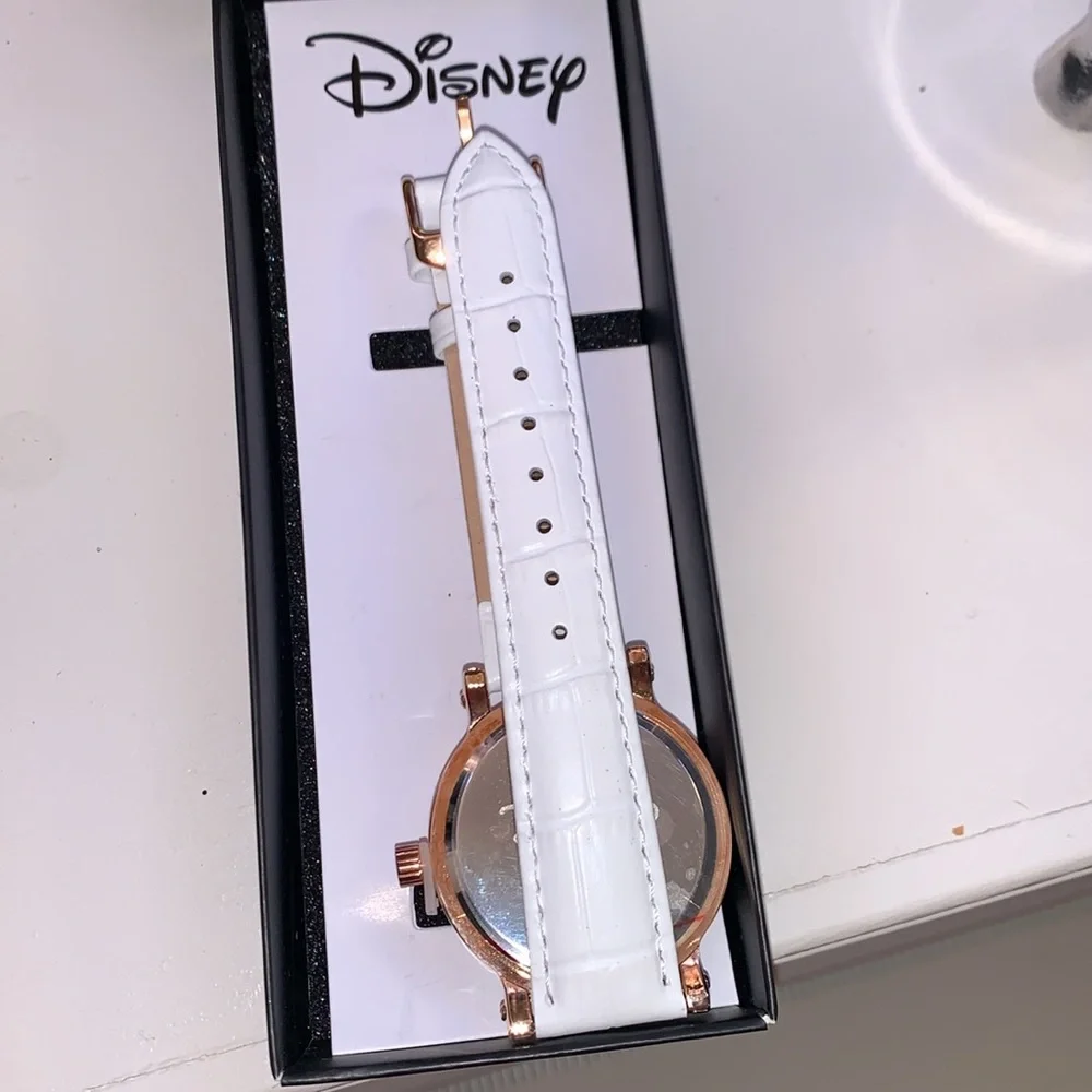 Disney Minnie Mouse Watch in White and Rose Gold Tone